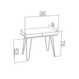 Illia Desk No.2 MT190622 by Furnia at Eve Furniture