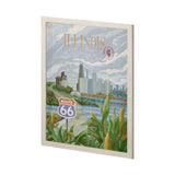 Illinois Go USA (L) by Mercana Studio a Hand Embellished Decograph Framed Art Print by Mercana at Eve Furniture