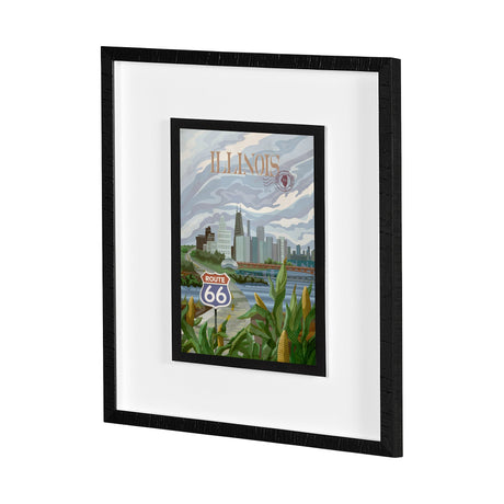 Illinois Go USA (M) by Mercana Studio a Framed Art Print Matted under Glass by Mercana at Eve Furniture