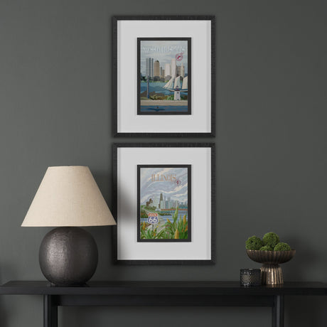 Illinois Go USA (M) by Mercana Studio a Framed Art Print Matted under Glass by Mercana at Eve Furniture