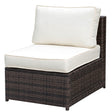 Ilona Brown/Beige Armless Chair by Furniture of America at Eve Furniture
