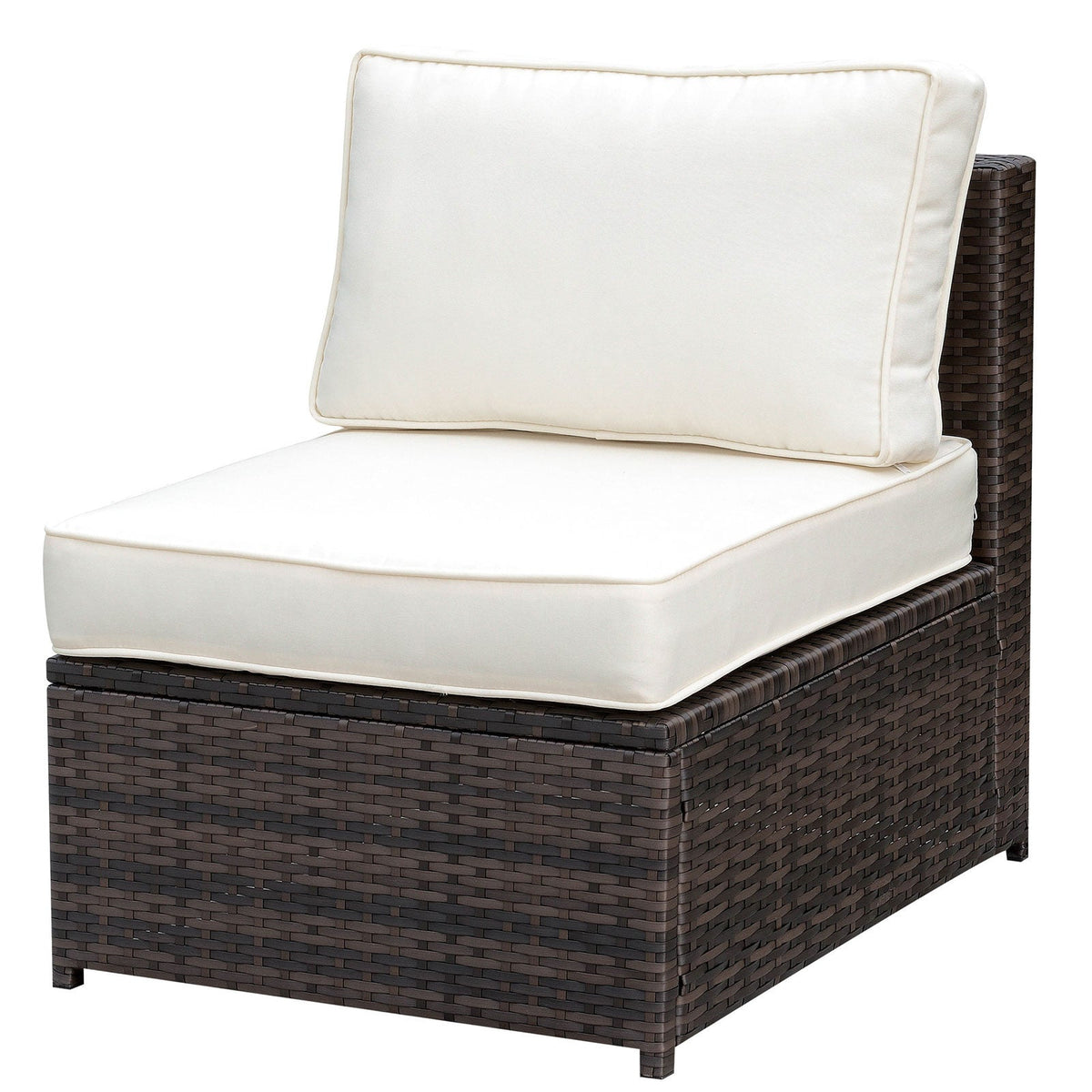 Ilona Brown/Beige Armless Chair by Furniture of America at Eve Furniture