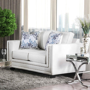 Ilse Off-White/Blue Loveseat by Furniture of America at Eve Furniture