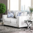Ilse Off-White/Blue Loveseat by Furniture of America at Eve Furniture