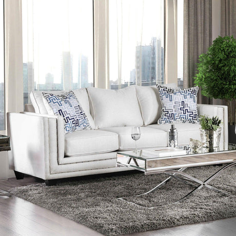 Ilse Off-White/Blue Sofa by Furniture of America at Eve Furniture