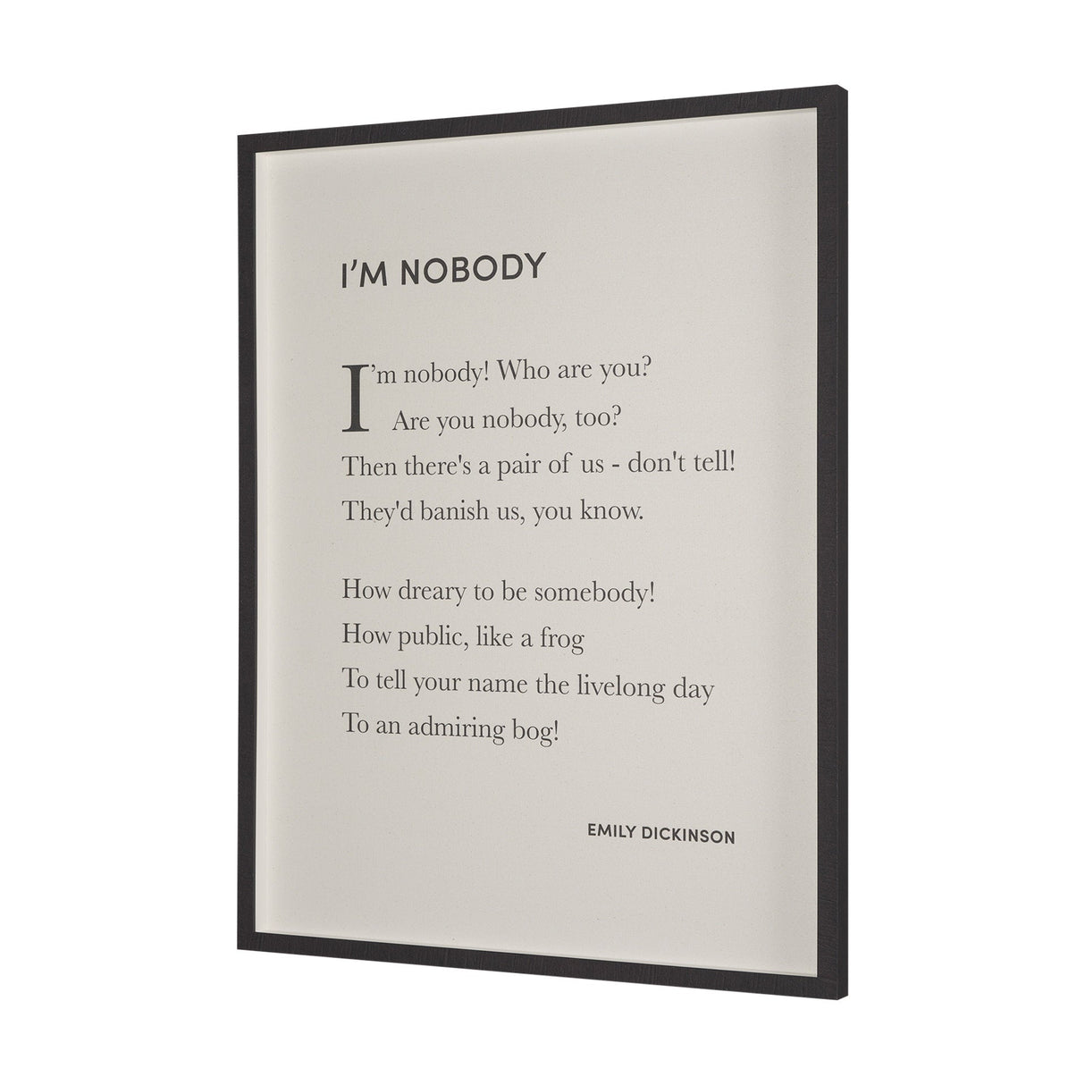I'm Nobody by Mercana Studio a Hand Embellished Framed Art Print Matted under Glass by Mercana at Eve Furniture