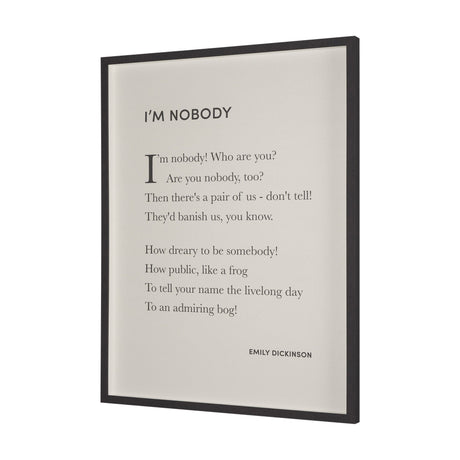 I'm Nobody by Mercana Studio a Hand Embellished Framed Art Print Matted under Glass by Mercana at Eve Furniture