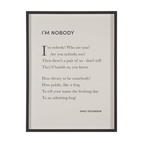I'm Nobody by Mercana Studio a Hand Embellished Framed Art Print Matted under Glass by Mercana at Eve Furniture