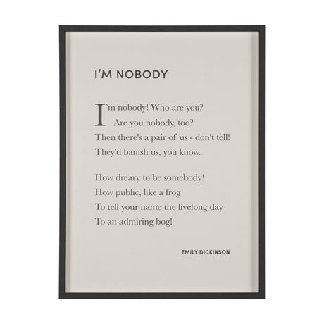 I'm Nobody by Mercana Studio a Hand Embellished Framed Art Print Matted under Glass by Mercana at Eve Furniture
