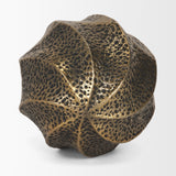 Imani Large Sculptural Textured Antiqued Gold Metal Decorative Orb Object by Mercana at Eve Furniture