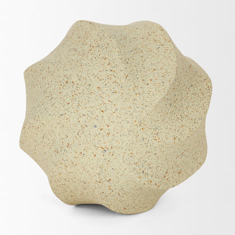 Imani Large Sculptural Textured Beige Metal Decorative Orb Object by Mercana at Eve Furniture