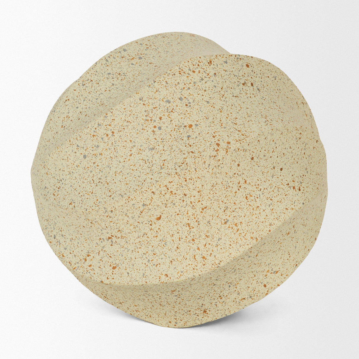 Imani Large Sculptural Textured Beige Metal Decorative Orb Object by Mercana at Eve Furniture