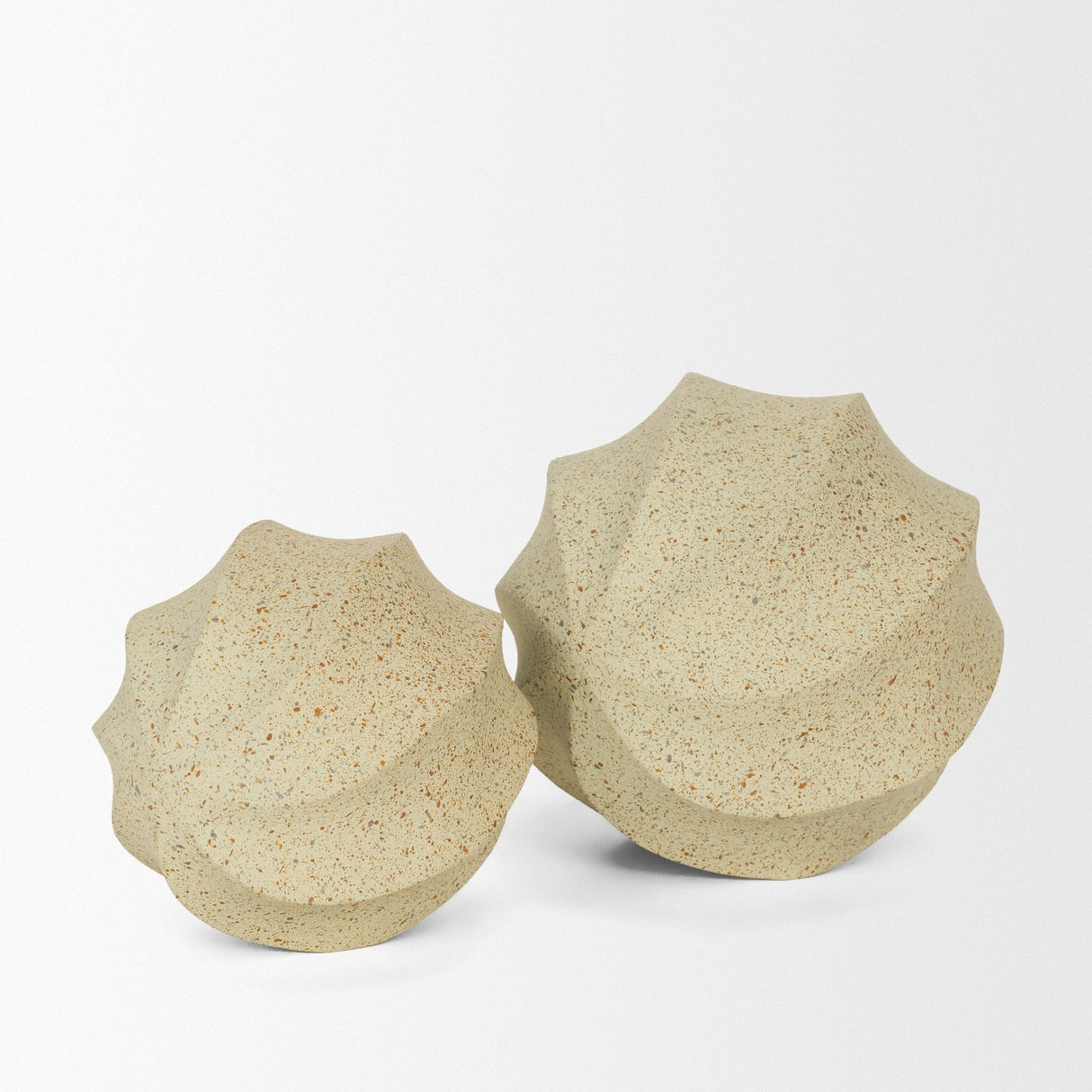 Imani Large Sculptural Textured Beige Metal Decorative Orb Object by Mercana at Eve Furniture