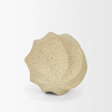Imani Small Sculptural Textured Beige Metal Decorative Orb Object by Mercana at Eve Furniture
