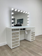 Hollywood White/Mirror Vanity Set