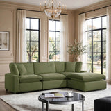 Sky Olive Velvet Modular Sectional by Happy Homes at Eve Furniture