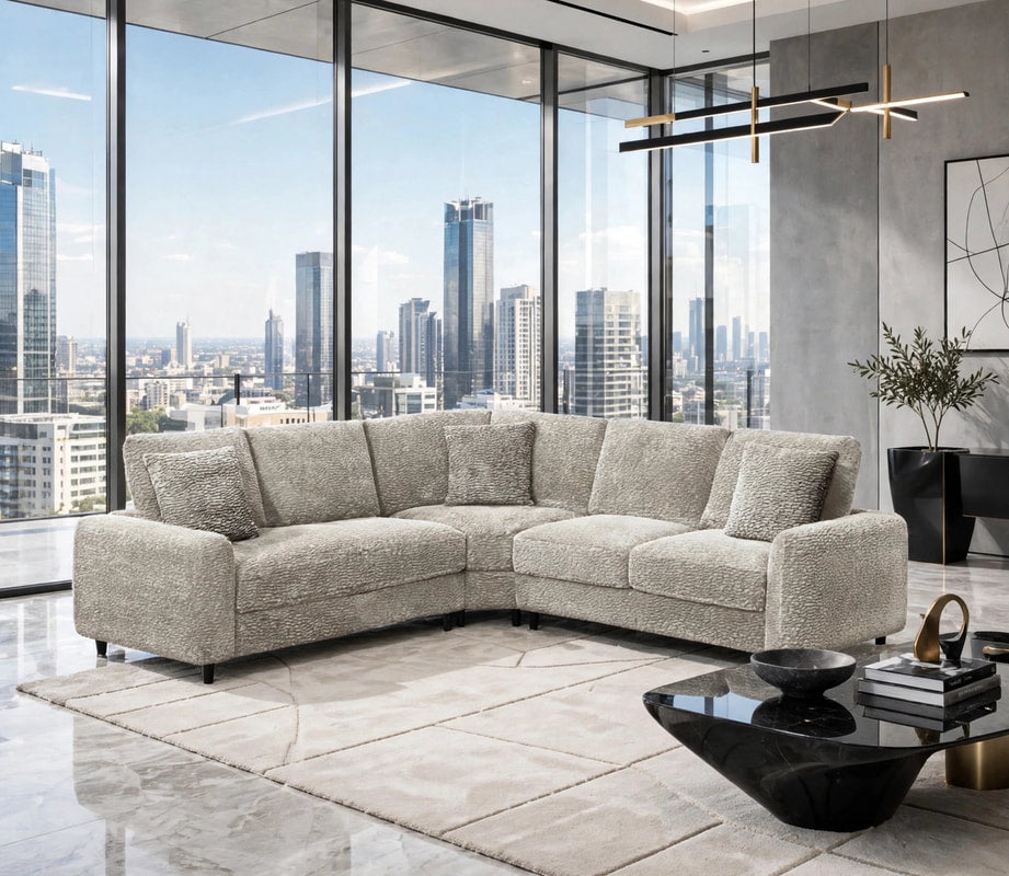 Stella Beige Sectional by Happy Homes at Eve Furniture