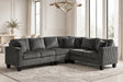 Logan Charcoal Reversible Sectional by Happy Homes at Eve Furniture