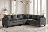 Logan Charcoal Reversible Sectional by Happy Homes at Eve Furniture