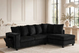 Rene Black RAF Reversible Sectional by Happy Homes at Eve Furniture
