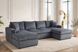 Terasa Gray Double Chaise Sectional by Happy Homes at Eve Furniture
