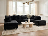 Brook Black Double Chaise Sectional by Happy Homes at Eve Furniture