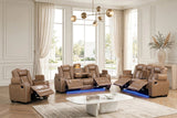 Stefano Brown 3-Piece Reclining Living Room Set by Happy Homes at Eve Furniture