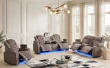 Classic Brown 3-Piece Reclining Set by Happy Homes at Eve Furniture
