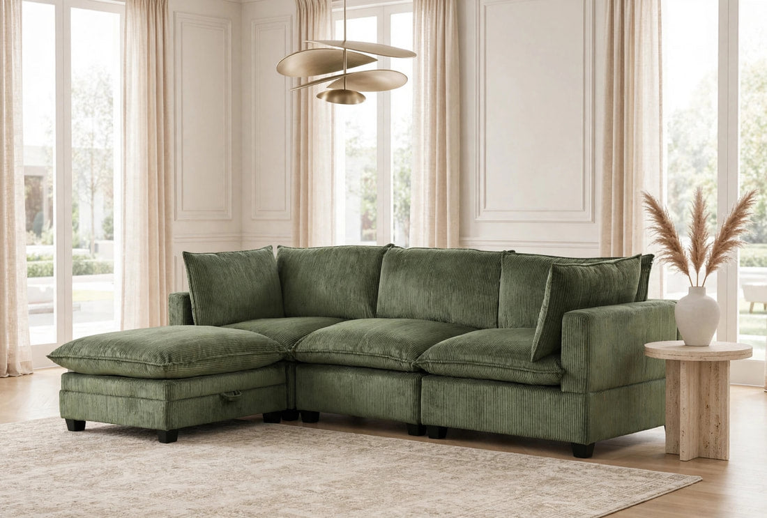 Cloud Olive Modular Sectional by Happy Homes at Eve Furniture