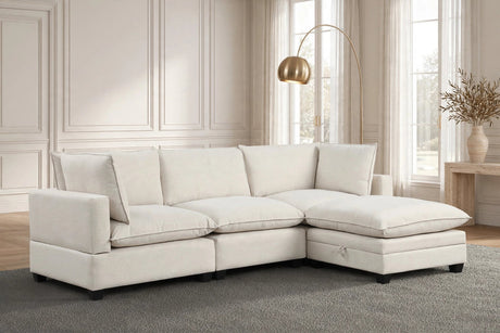 Cloud Beige Performance Fabric Modular Sectional by Happy Homes at Eve Furniture