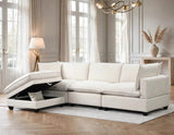 Cloud Sand Linen Modular Sectional by Happy Homes at Eve Furniture