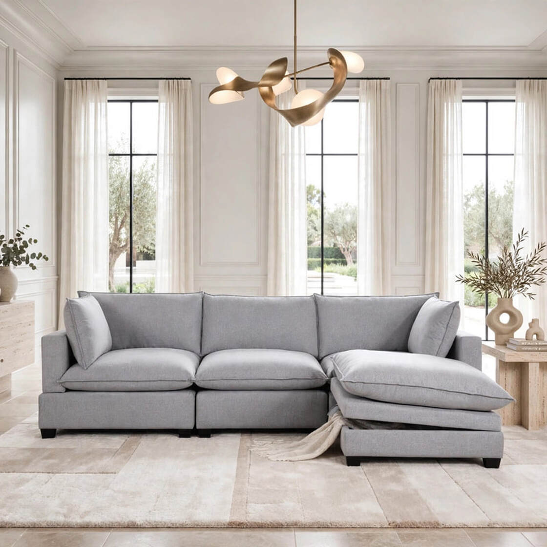 Cloud Gray Modular Sectional by Happy Homes at Eve Furniture
