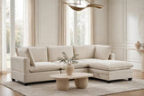 Cloud Cream Velvet Modular Sectional by Happy Homes at Eve Furniture