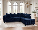 Larce Navy Blue Sectional by Happy Homes at Eve Furniture