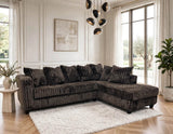 Larce Chocolate Sectional by Happy Homes at Eve Furniture