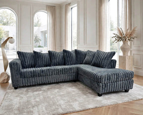 Larce Charcoal Sectional by Happy Homes at Eve Furniture