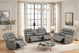 Hope Gray 3-Piece Reclining Living Room Set by Happy Homes at Eve Furniture