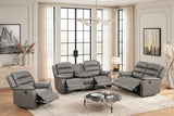 Hope Gray 3-Piece Reclining Living Room Set by Happy Homes at Eve Furniture