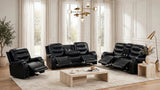 Ashley Black Oversized 3-Piece Leather Living Room Set by Happy Homes at Eve Furniture