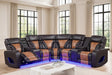 Ibiza Brown Power Reclining Sectional (Power Headrests) by Happy Homes at Eve Furniture