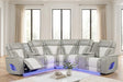 Ibiza Gray Power Reclining Sectional (Power Headrests) by Happy Homes at Eve Furniture