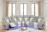 Ibiza Gray Power Reclining Sectional (Power Headrests) by Happy Homes at Eve Furniture