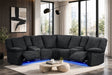 Flash Cord Fabric Power Reclining Sectional by Happy Homes at Eve Furniture