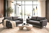Vanti Grey 2-Piece Sofa and Loveseat by Happy Homes at Eve Furniture