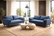 Vanti Blue 2-Piece Sofa and Loveseat by Happy Homes at Eve Furniture