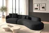 Mia Black Fabric Sectional by Happy Homes at Eve Furniture