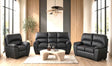 Tiffany Black Faux Leather Living Room Set by Happy Homes at Eve Furniture