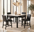 Dior PU Black 5-Piece Counter Height Set by Happy Homes at Eve Furniture