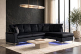 Candy Black Led Lights Right Arm Facing (RAF) Sectional by Happy Homes at Eve Furniture