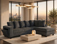 Rene Charcoal RAF Reversible Sectional by Happy Homes at Eve Furniture